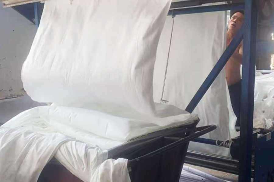 تولید کارخانه رنگرزی-منطقه تلنگر پارچه خاکستری